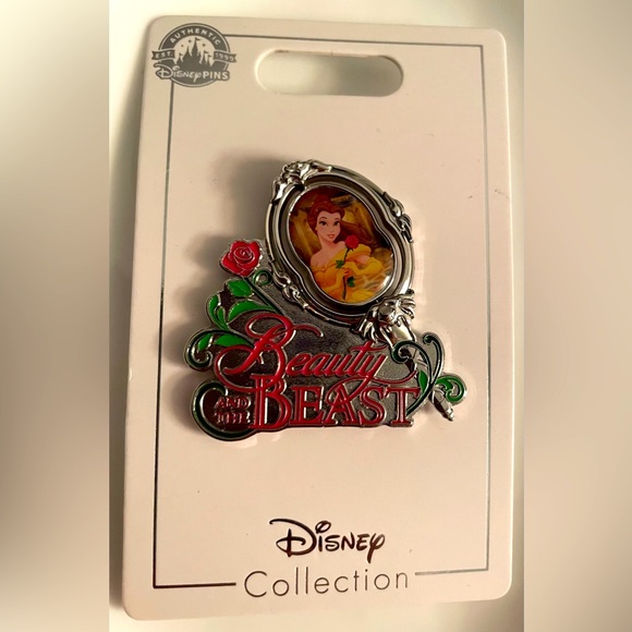 Disney Accessories - Disney Beauty and the Beast Mirror Pin - NEW - Spinner Pin Belle to Beast